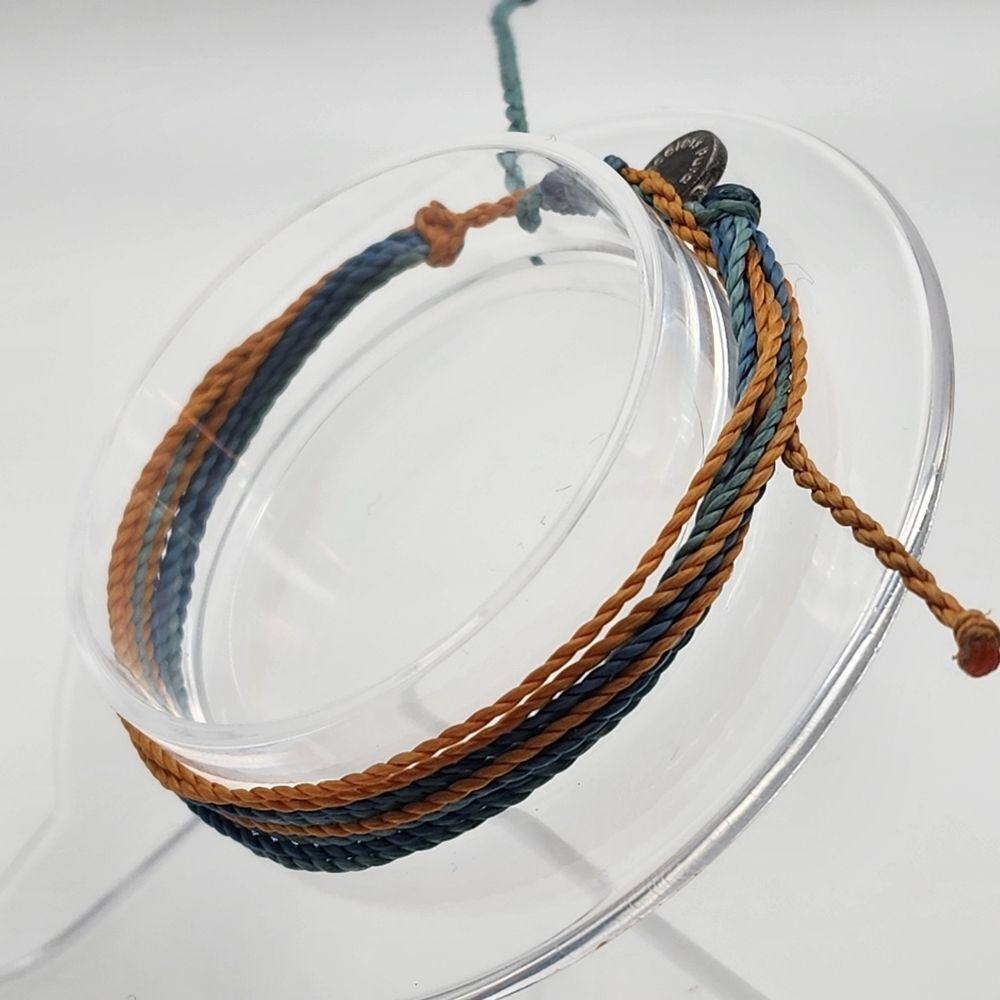 Pura Vida Blue & Orange Adjustable String Bracelet - image 3